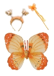 SET FARFALLA ARANCIO 3 ELEMENTI